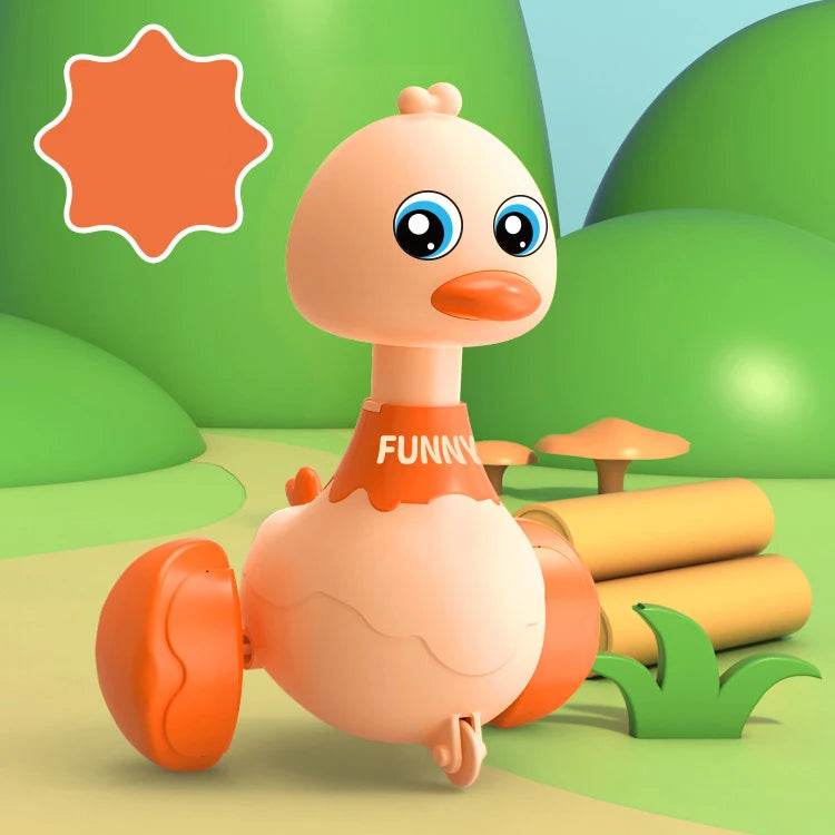 Cartoon Duck Inertia Car Toy – Baby Press & Glide - Little Fashion