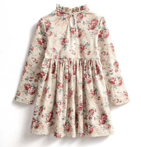 Christmas Dress for Girls with Faux Fur Jacket and Collar - Little Fashion