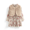 Christmas Dress for Girls with Faux Fur Jacket and Collar - Little Fashion