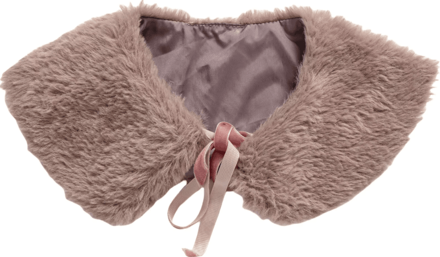 Christmas Dress for Girls with Faux Fur Jacket and Collar - Little Fashion