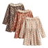 Christmas Floral Fleece Dress for Girls 2-7Y - Little Fashion