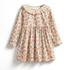 Christmas Floral Fleece Dress for Girls 2-7Y - Little Fashion
