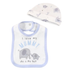 Blue Baby 3-Piece Romper, Bib & Hat Set (0-9M)