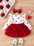 Comfortable Baby Girl Love Print Dress - Little Fashion