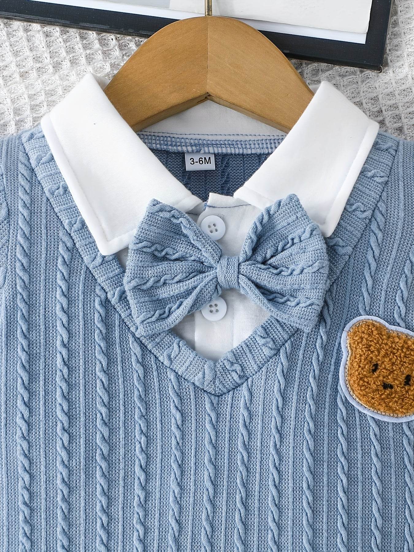 Cozy Baby Boy Bear Jumpsuit (Autumn/Winter) - Little Fashion