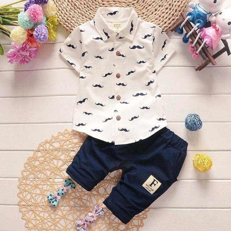 Cute Baby Boy Summer Shirt & Shorts Suit - Little Fashion