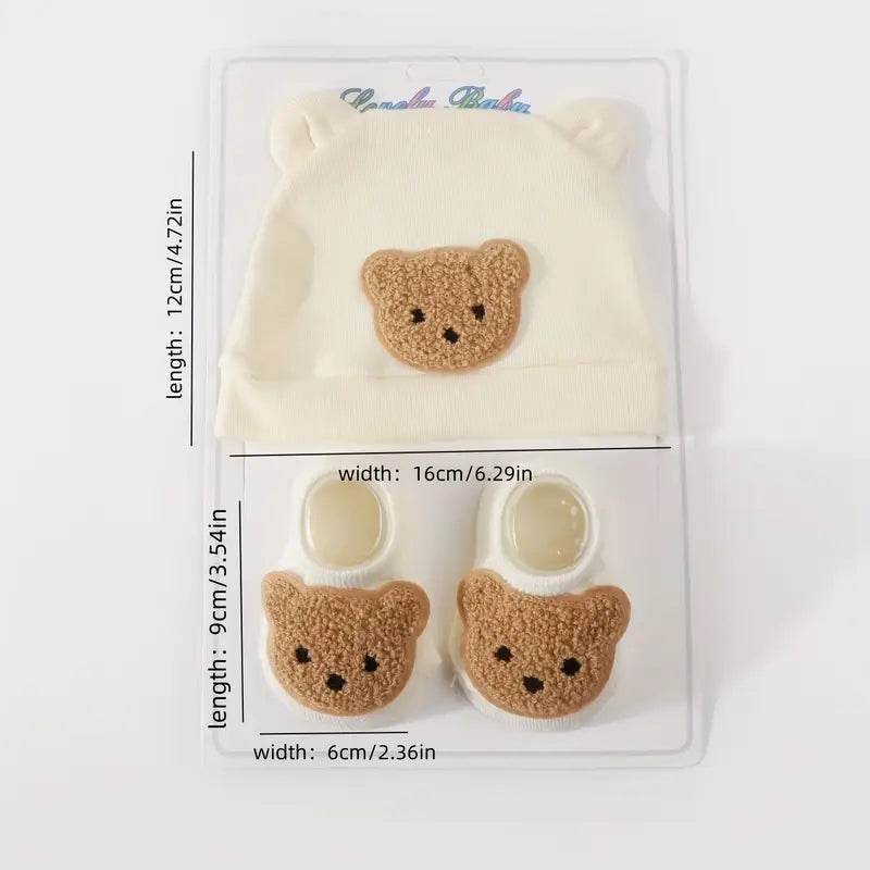 Cute Bear Baby Beige Breathable 2pc - Little Fashion