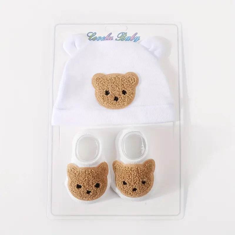 Cute Bear Baby Beige Breathable 2pc - Little Fashion