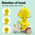 Cute Duck Press Car: Manual Pressing Head & Rotation - Little Fashion