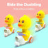 Cute Duck Press Car: Manual Pressing Head & Rotation - Little Fashion