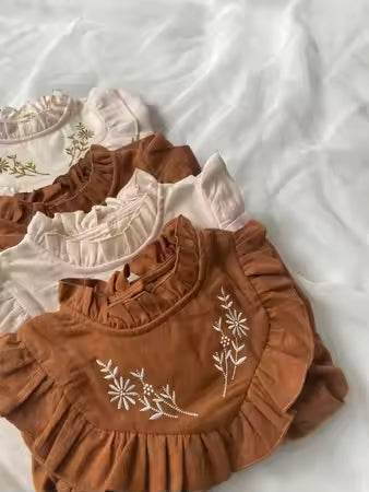 Baby Girls' Embroidered Floral Cotton Dress - Little Fashion