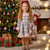 Pink Plaid Christmas Dress for Girls