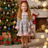 Pink Plaid Christmas Dress for Girls