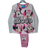 Children's pajama set with Minnie Mouse design on a white background