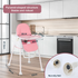 Modern Portable High Chair, Adjustable, Detachable Tray