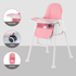 Modern Portable High Chair, Adjustable, Detachable Tray