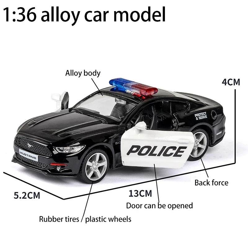 Diecast Police & Sports Car Models - 1/36 Scale - Little Fashion