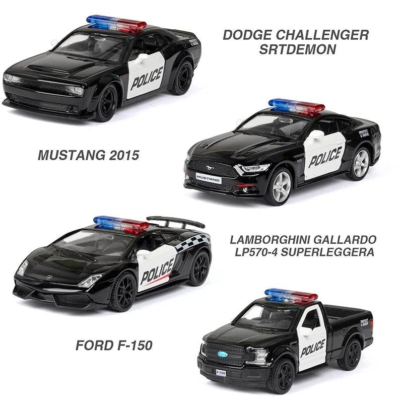 Diecast Police & Sports Car Models - 1/36 Scale - Little Fashion