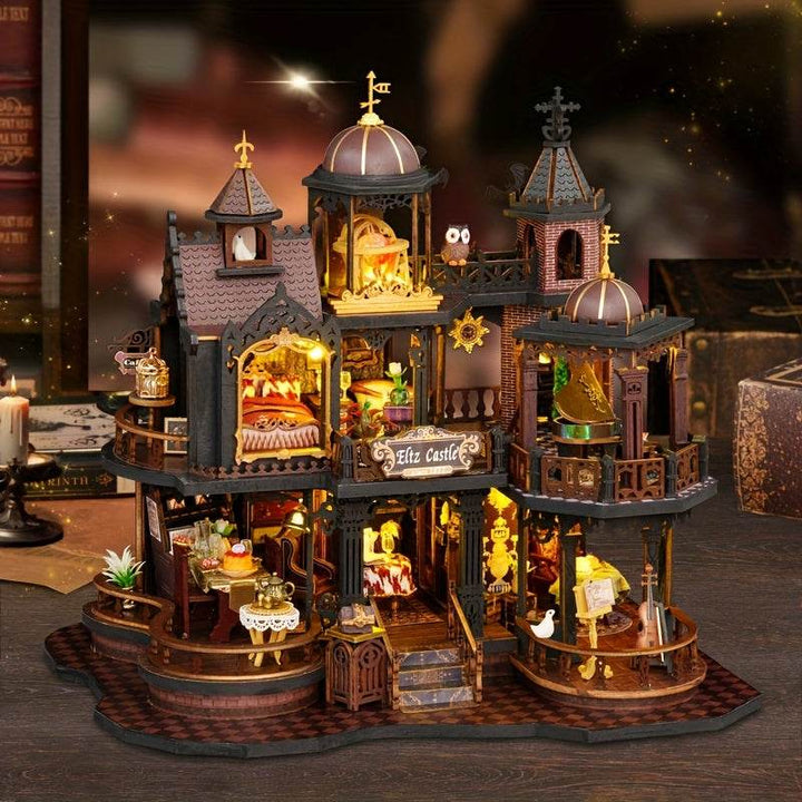 DIY Gothic 3-Tier Cottage Model Kit, Shelf Decor - Little Fashion