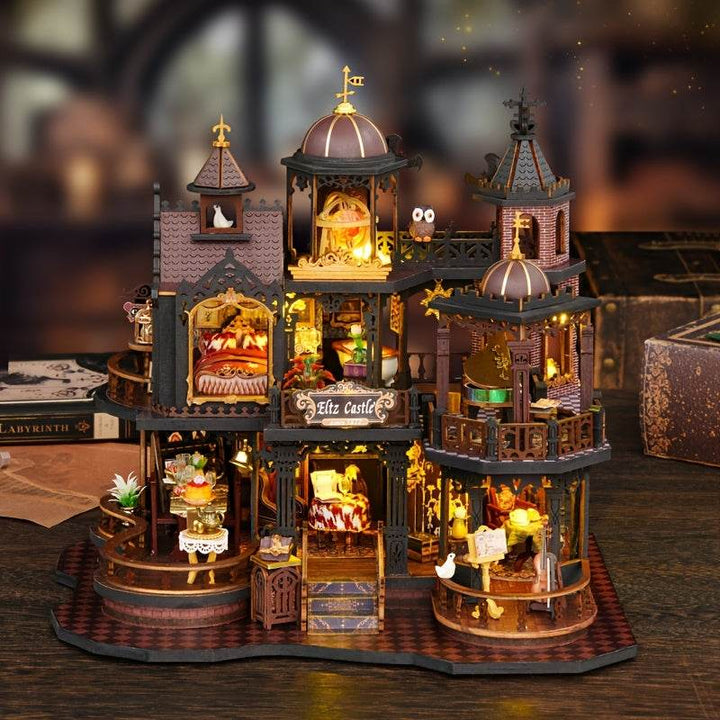 DIY Gothic 3-Tier Cottage Model Kit, Shelf Decor - Little Fashion