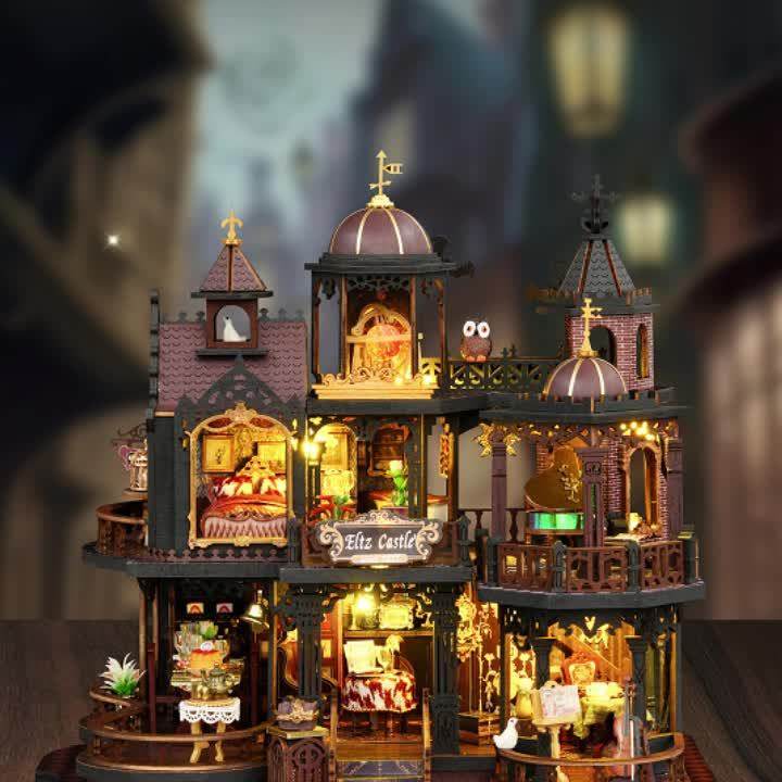 DIY Gothic 3-Tier Cottage Model Kit, Shelf Decor - Little Fashion