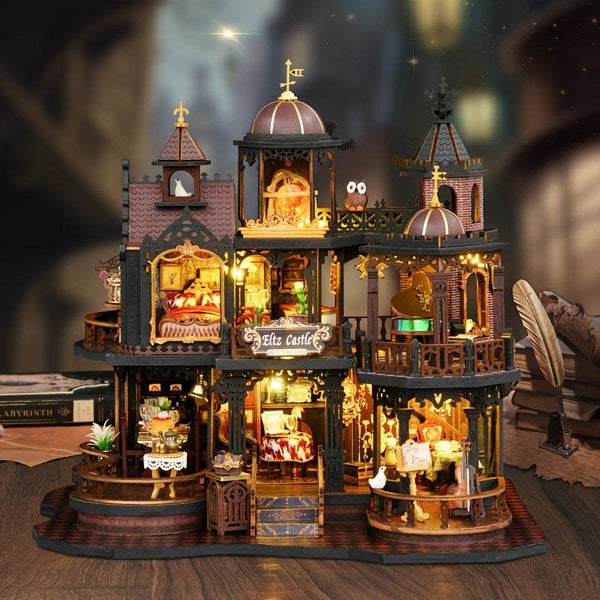 DIY Gothic 3-Tier Cottage Model Kit, Shelf Decor - Little Fashion