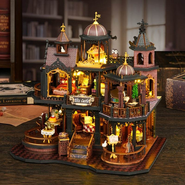 DIY Gothic 3-Tier Cottage Model Kit, Shelf Decor - Little Fashion