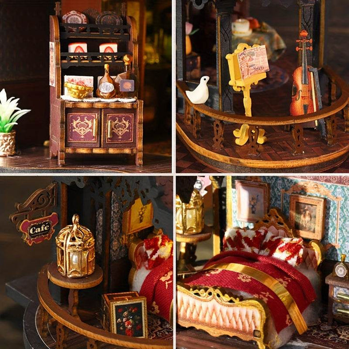 DIY Gothic 3-Tier Cottage Model Kit, Shelf Decor - Little Fashion
