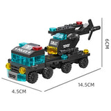 6-in-1 Police Building Blocks Set - Car, Truck, Plane - Little Fashion