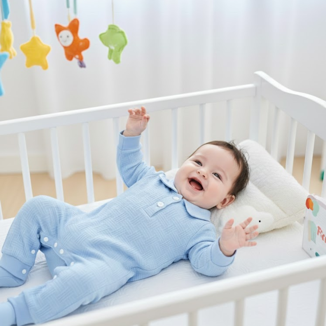 Boys' Striped Plaid Long Sleeve Bodysuit