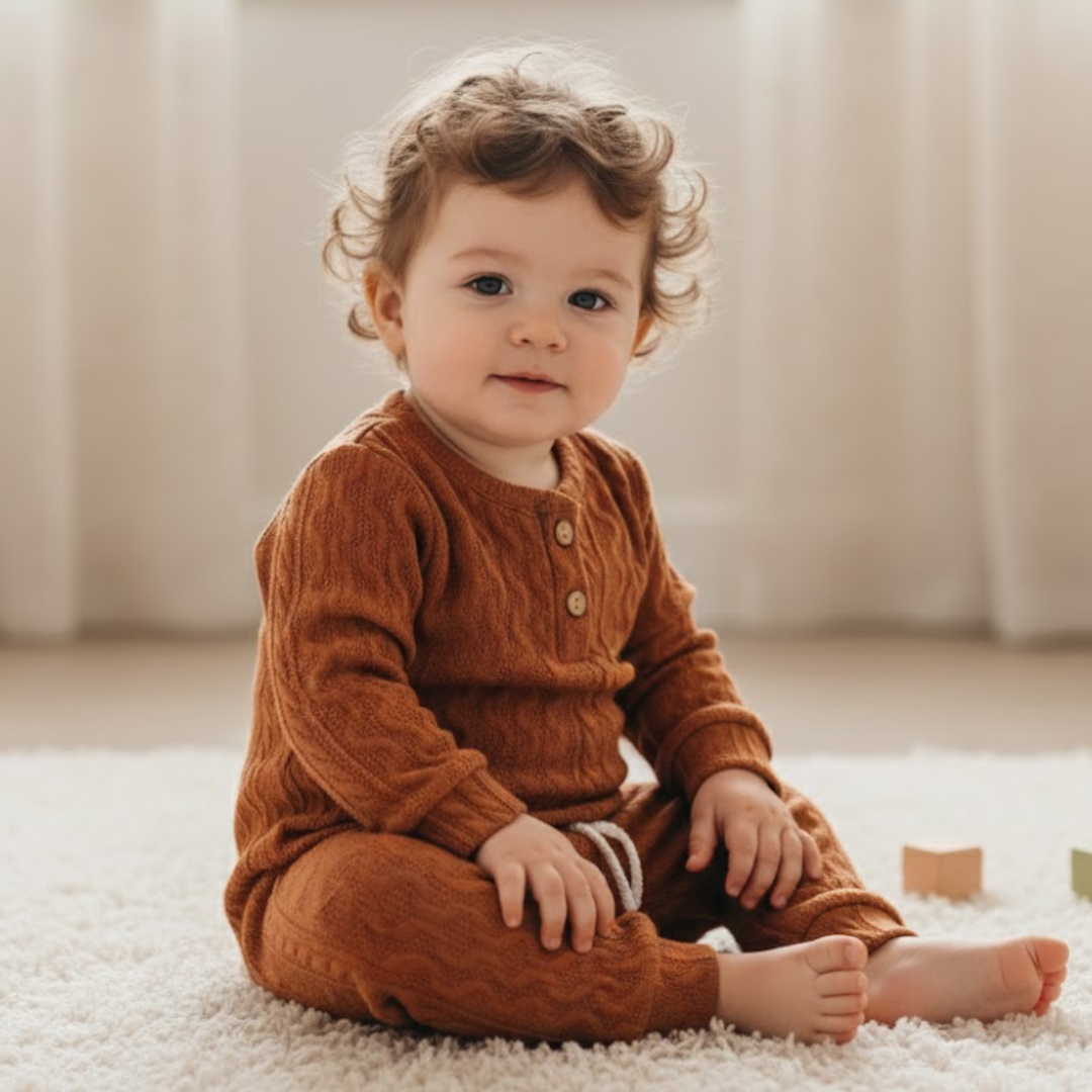 Newborn Knit Sweater & Pants Set – Unisex Autumn Wear