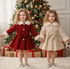 Girls' Winter Coat: Plush Lapel, Bow Detail