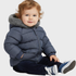 Blue Textured Padded Coat - 12-24 Months