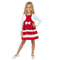 Red Christmas Striped Dress & Bolero Set