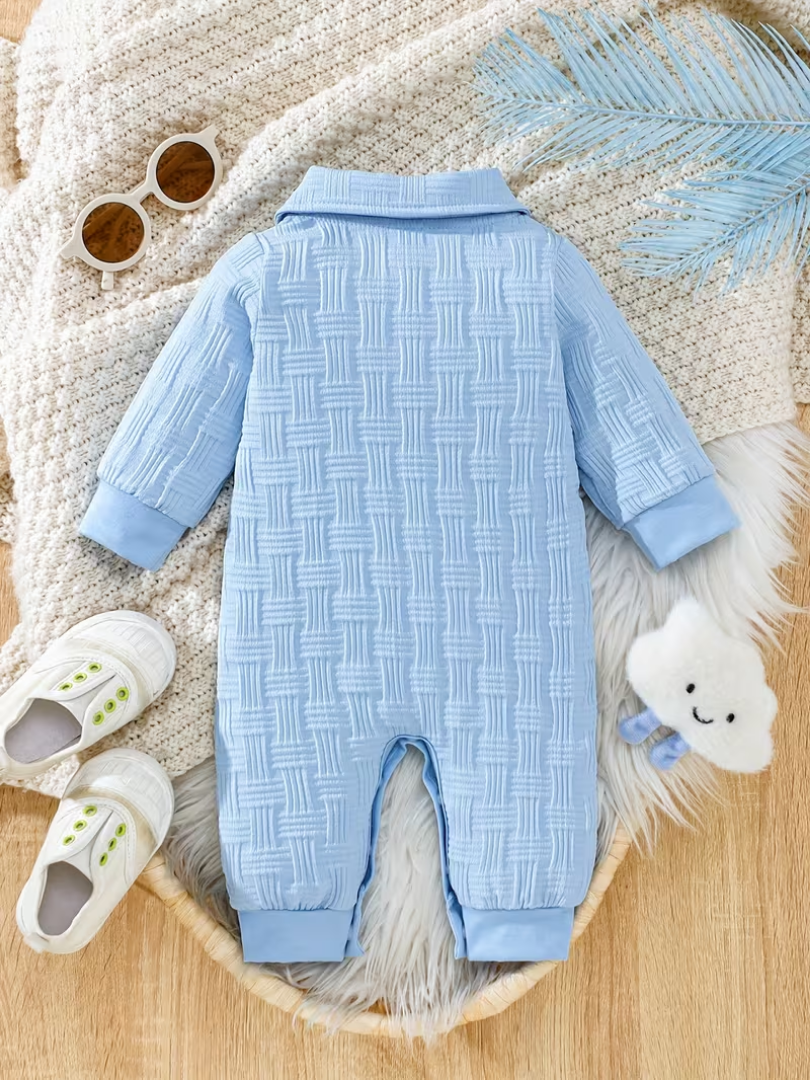 Boys' Striped Plaid Long Sleeve Bodysuit