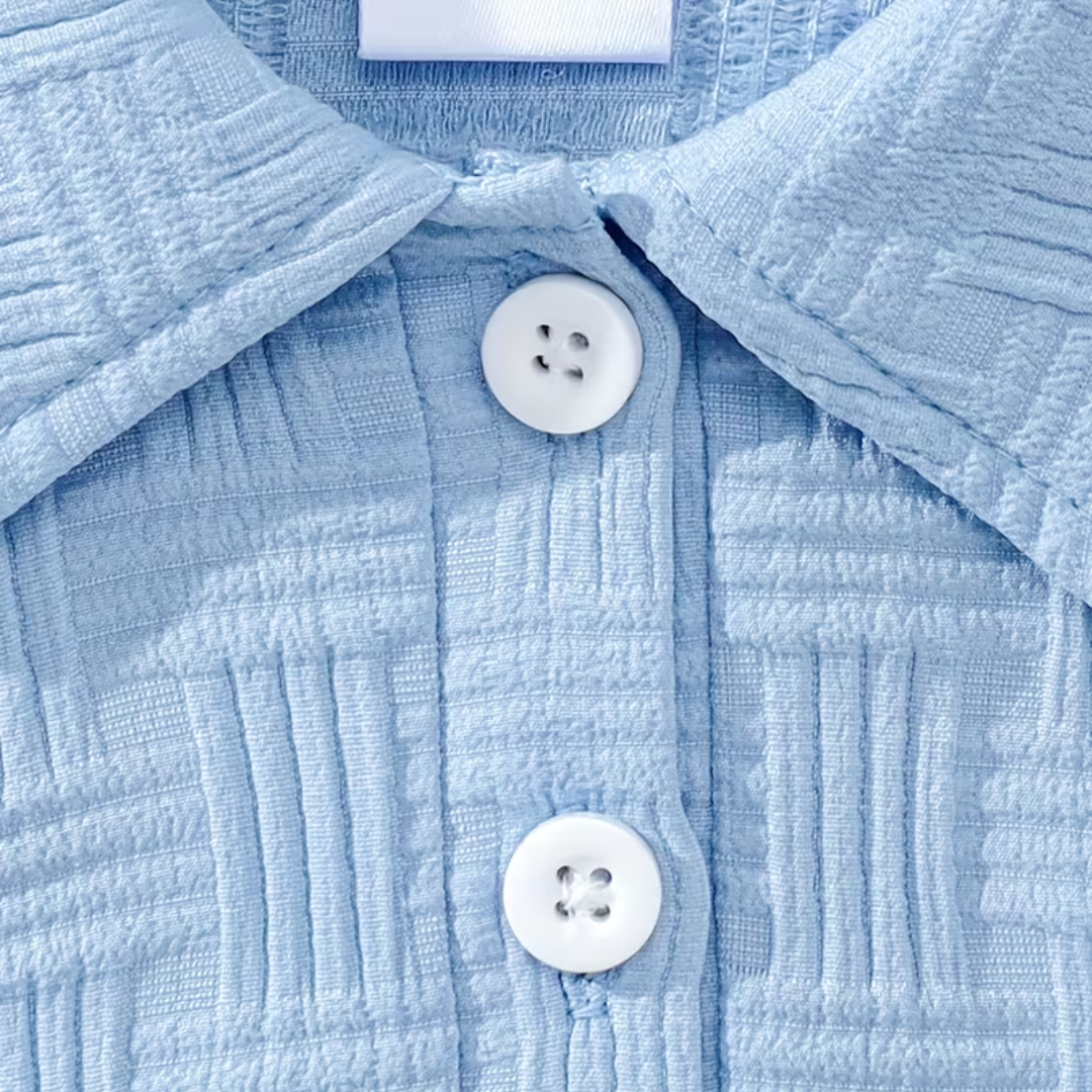 Boys' Striped Plaid Long Sleeve Bodysuit