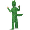 Green dinosaur costume on a white background