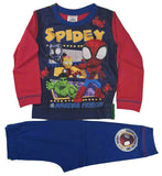 Children's pajama set with Spider-Man design on a white background