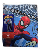 Spider-Man children's pajama set packaging with Spider-Man character on blue background