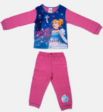 Children's pajama set with Cinderella design on a white background