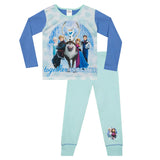 Children's pajama set with Frozen characters on a white background