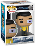 Funko Pop! vinyl figure packaging for Samantha Rutherford from Lower Decks, featuring a character with a visor and yellow outfit.