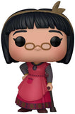 Funko Pop! vinyl figure of a character with black hair, glasses, and a red dress on a white background
