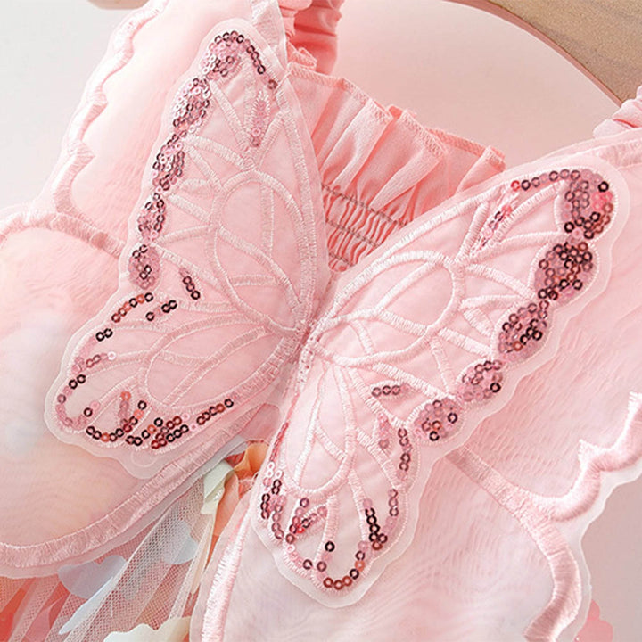 Girls Butterfly Wings Party Dress (Ages 3-10) - Little Fashion