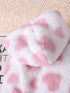 Girls' Heart Plush Hooded Bodysuit - Autumn-Winter - Little Fashion