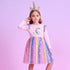 Girls' Long Sleeve Unicorn Dress – Autumn Mesh Tulle Princess Outfit for 4–8 Year Olds - Little Fashion