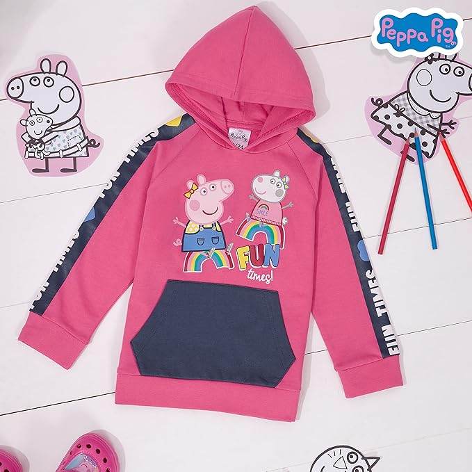 Peppa Pig Pink Hoodie for Girls - Little Fashion