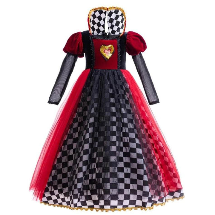 Girls' Queen of Hearts Halloween Costume - Little Fashion
