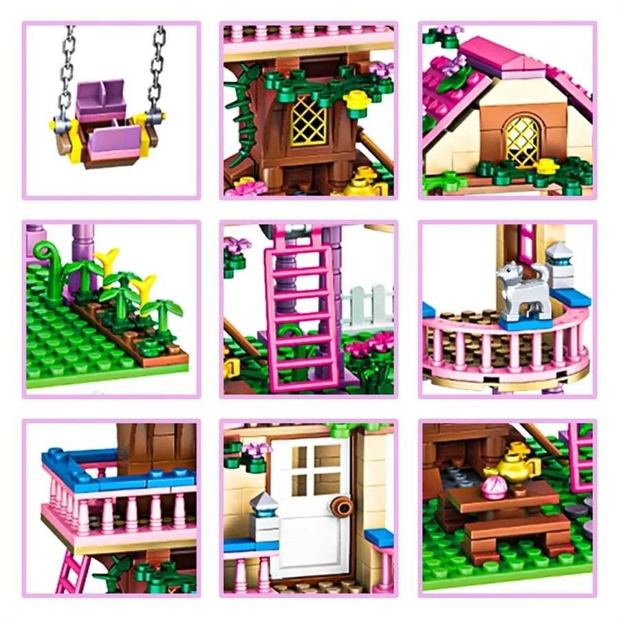 Girls' Treehouse Building Blocks | Friends Bricks Toy Gift - Little Fashion