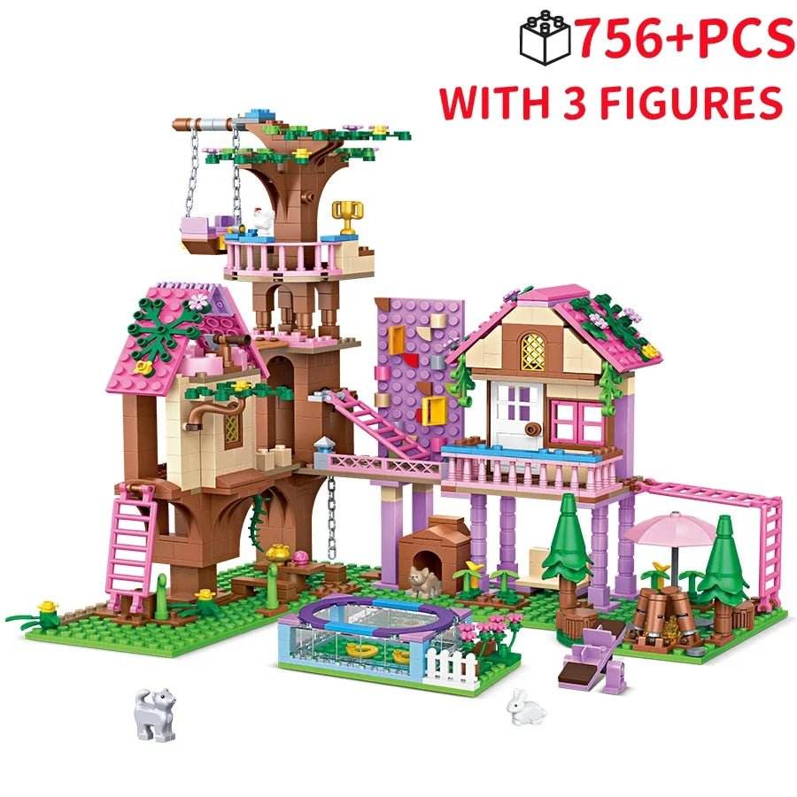 Girls' Treehouse Building Blocks | Friends Bricks Toy Gift - Little Fashion